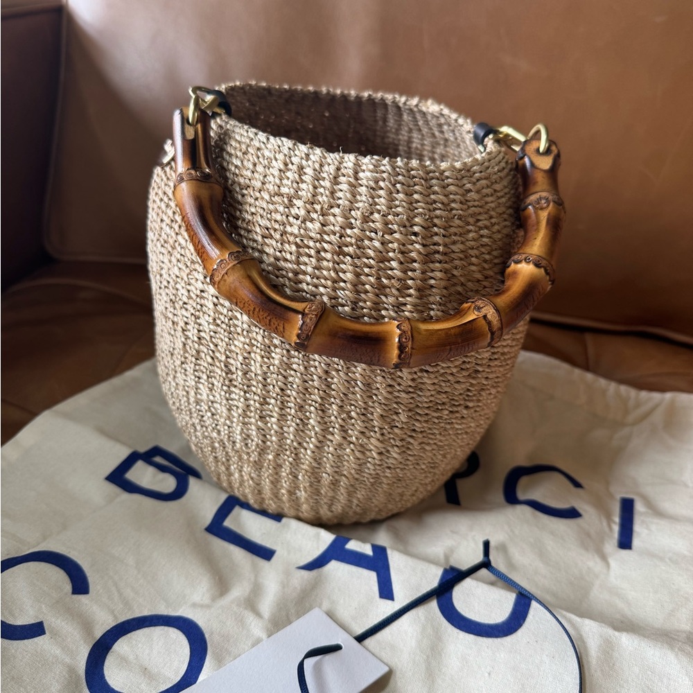 Clare V Pot de Miel Bucket Bag with Bamboo Handle